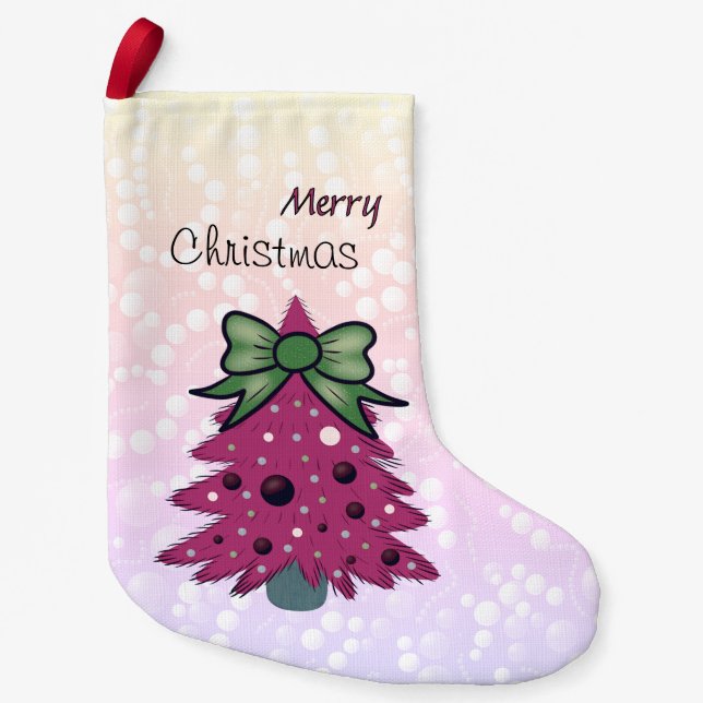 Weihnachten in Rosa Kleiner Weihnachtsstrumpf (Vorderseite)
