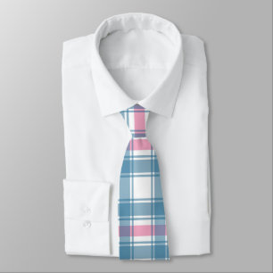 Weihnachten in Rosa und Blau Tartan Krawatte