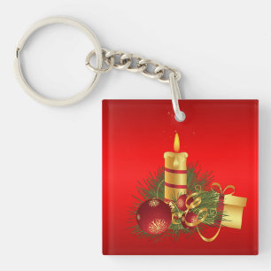 Weihnachten in Rot Schlüsselanhänger