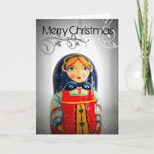 Weihnachten in Russland-Karte (Vorderseite)