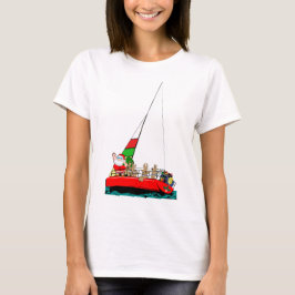 Weihnachten in Sailboat Ich würde lieber segeln T-Shirt