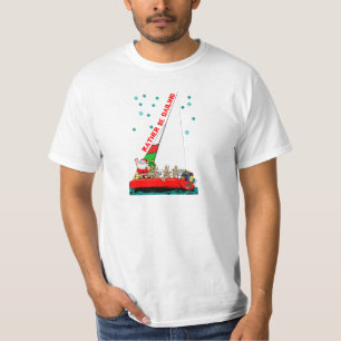 Weihnachten in Sailboat Ich würde lieber segeln T-Shirt
