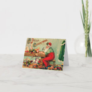 Weihnachten in Santas Werkstatt im Vintage-Stil