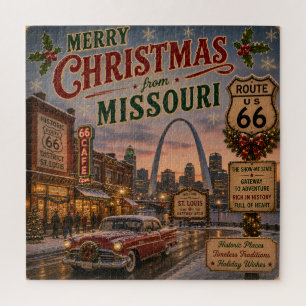 Weihnachten in St. Louis an der Mother Road Puzzle