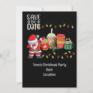 Weihnachten in Tennis mit dem Weihnachtsmann. Einladung