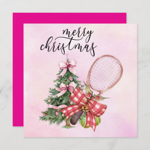 Weihnachten in Tennis mit Racket und Weihnachtskra