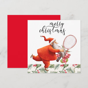 Weihnachten in Tennis mit Racket und Weihnachtskra