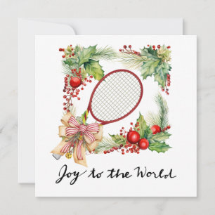 Weihnachten in Tennis mit Racket und Weihnachtskra