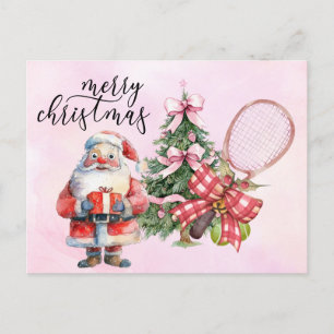 Weihnachten in Tennis mit Racket und Weihnachtskra