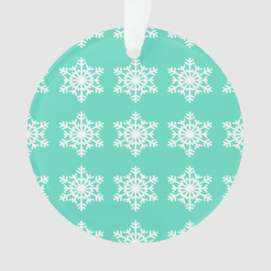 Weihnachten in Tiffanys Aqua Blue Schneeflocken Ornament