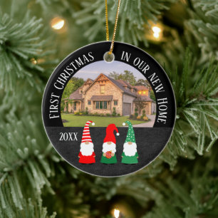 Weihnachten in unserem neuen Zuhause Keramik Ornament