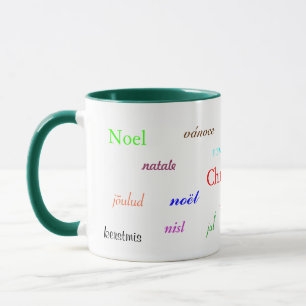 Weihnachten in Weiß und Grün II Tasse