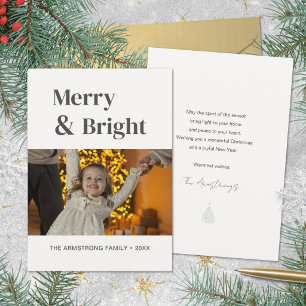 Weihnachten in Weißem Minimalistischen Merry Brigh