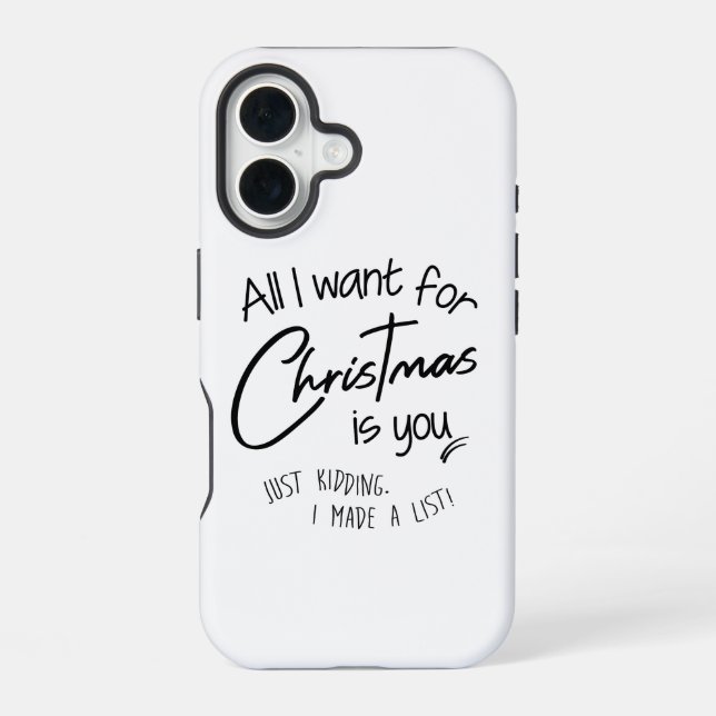 Weihnachten iPhone 16 Hülle (Rückseite)