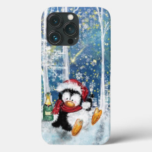 Weihnachten iPhone Case Geschenk Happy Pinguin Par