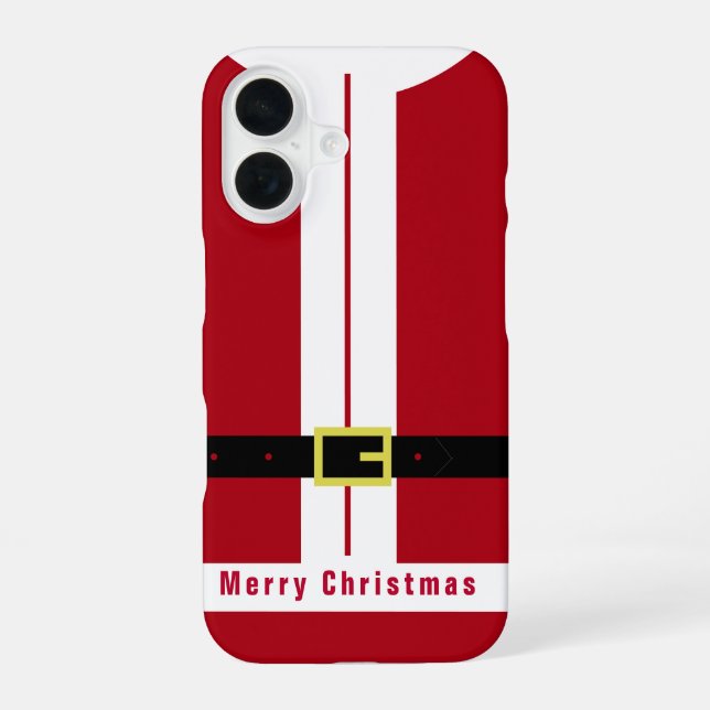 Weihnachten iPhone Case mit Funny Santa Gift 16 Hülle (Rückseite)