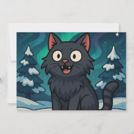 Weihnachten Isländische Julkatze  Dankeskarte