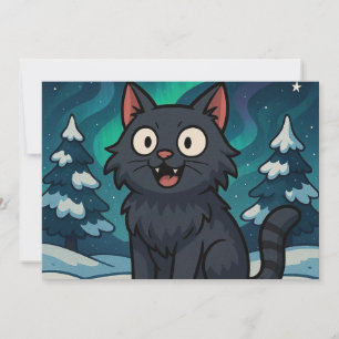 Weihnachten Isländische Julkatze  Dankeskarte