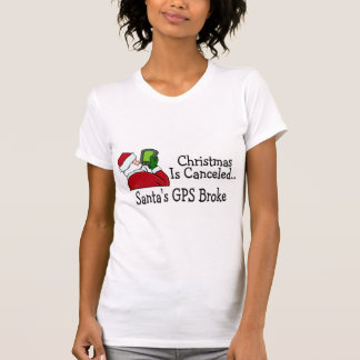 Weihnachten ist annullierte Sankt, die GPS brach T-Shirt