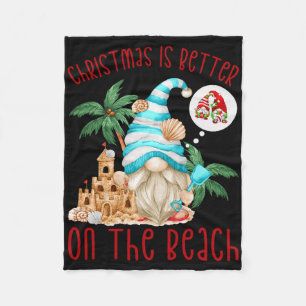 Weihnachten ist besser am Strand - Lustiger Xmas G Fleecedecke