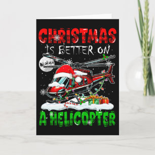Weihnachten ist besser auf dem Hubschrauber Santa  Karte