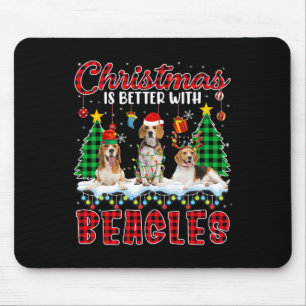 Weihnachten ist besser mit den Beagles Santa Elf R Mousepad