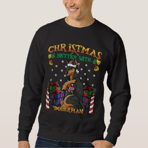 Weihnachten ist besser mit einem Dobermann Santa C Sweatshirt
