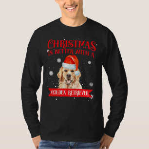 Weihnachten ist besser mit einem Golden Retriever  T-Shirt