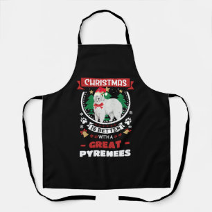 Weihnachten ist besser mit einem großen Pyrenäen C Schürze