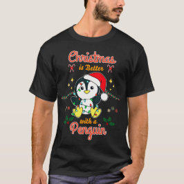 Weihnachten ist besser mit einem Pinguin T-Shirt