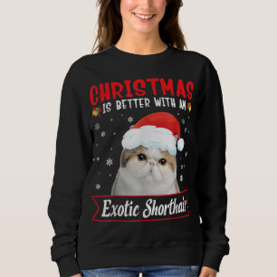 Weihnachten ist besser mit einer exotischen Kurzha Sweatshirt