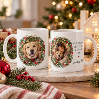 Weihnachten ist besser mit meinem Hund Foto Kaffeetasse