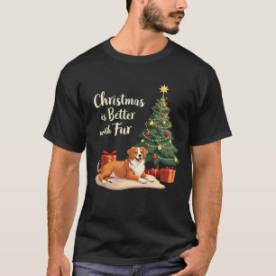 Weihnachten ist besser mit Pelztieren, die länger T-Shirt