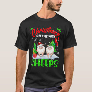 Weihnachten ist besser mit Schafen Santa Elf Schaf T-Shirt