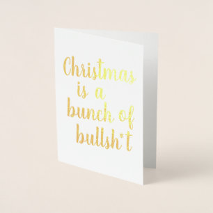 Weihnachten ist Bull - typografische Karte