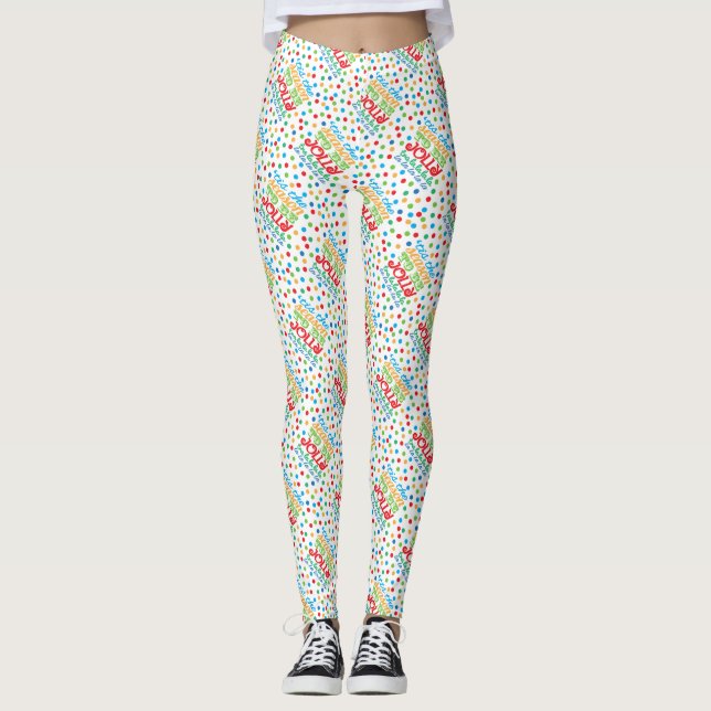 Weihnachten ist der Saisonpunkt gemusterten Leggin Leggings (Vorderseite)