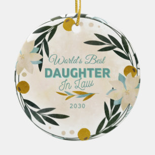 Weihnachten ist die beste Jurastochter der Welt Keramik Ornament