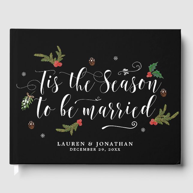 Weihnachten ist die Jahreszeit ein Gästebuch (Vorderseite)