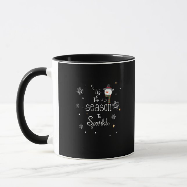 Weihnachten ist die Jahreszeit zum Sparkeln Tasse (Links)