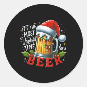 Weihnachten ist die wunderbarste Zeit für einen Bi Runder Aufkleber