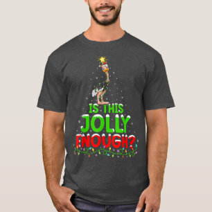 Weihnachten ist dieses fröhlich genug Straußenfest T-Shirt