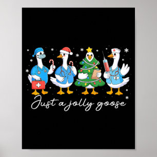 Weihnachten ist einfach eine fröhliche Gans Kranke Poster