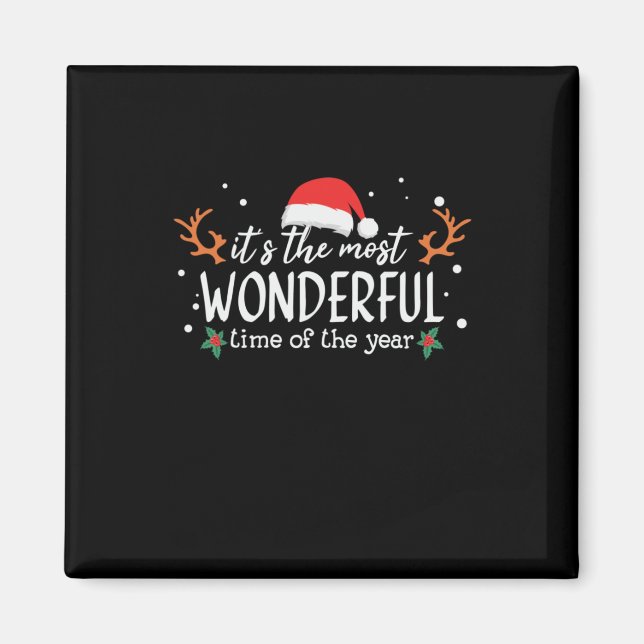 Weihnachten ist es die wunderbarste Zeit Magnet (Vorne)