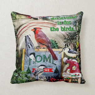 Weihnachten ist für das Vogelscheußkissen Kissen