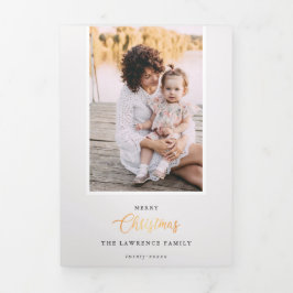 Weihnachten ist Gold | Elfenbeinküste 5, Galerie m Dreifach Gefaltete Einladung