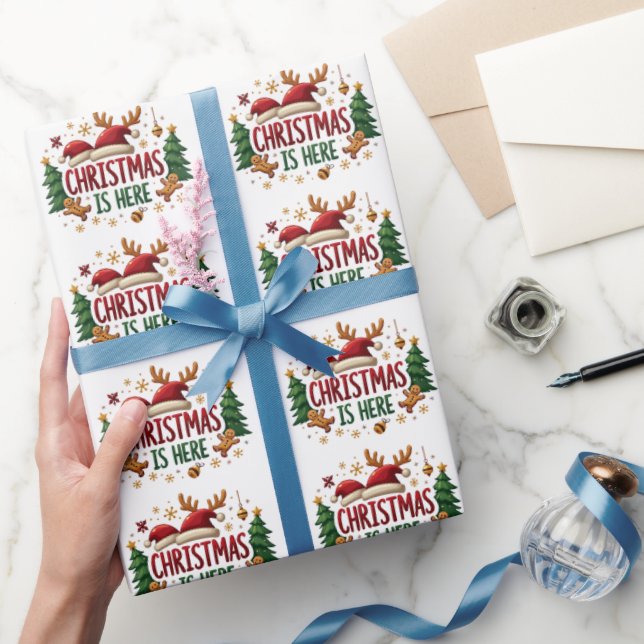 Weihnachten ist hier ein elegantes Pattren-Geschen Geschenkpapier (Schenken)