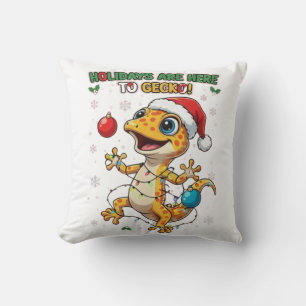 Weihnachten ist hier für Gecko – Süßer Weihnachtsg Kissen