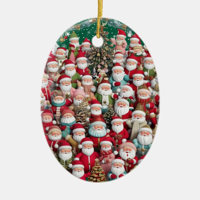 Weihnachten ist HIER - Joyful Weihnachten 2024 Keramik Ornament (Vorne)