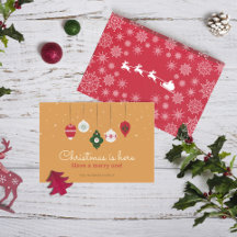 Weihnachten ist hier Nicht-Foto-Weihnachtskarte