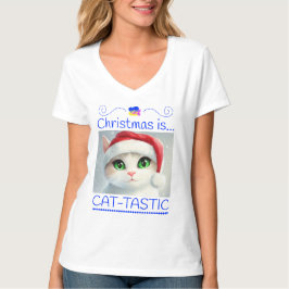 Weihnachten ist katzenstark - Süßes Katze T-Shirt
